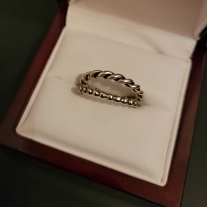Pandora set of 2, 925 stacking rings